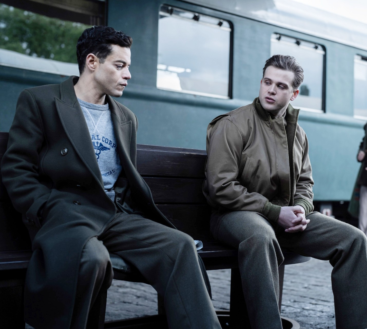 Rami Malek and Leo Woodall in Nuremberg