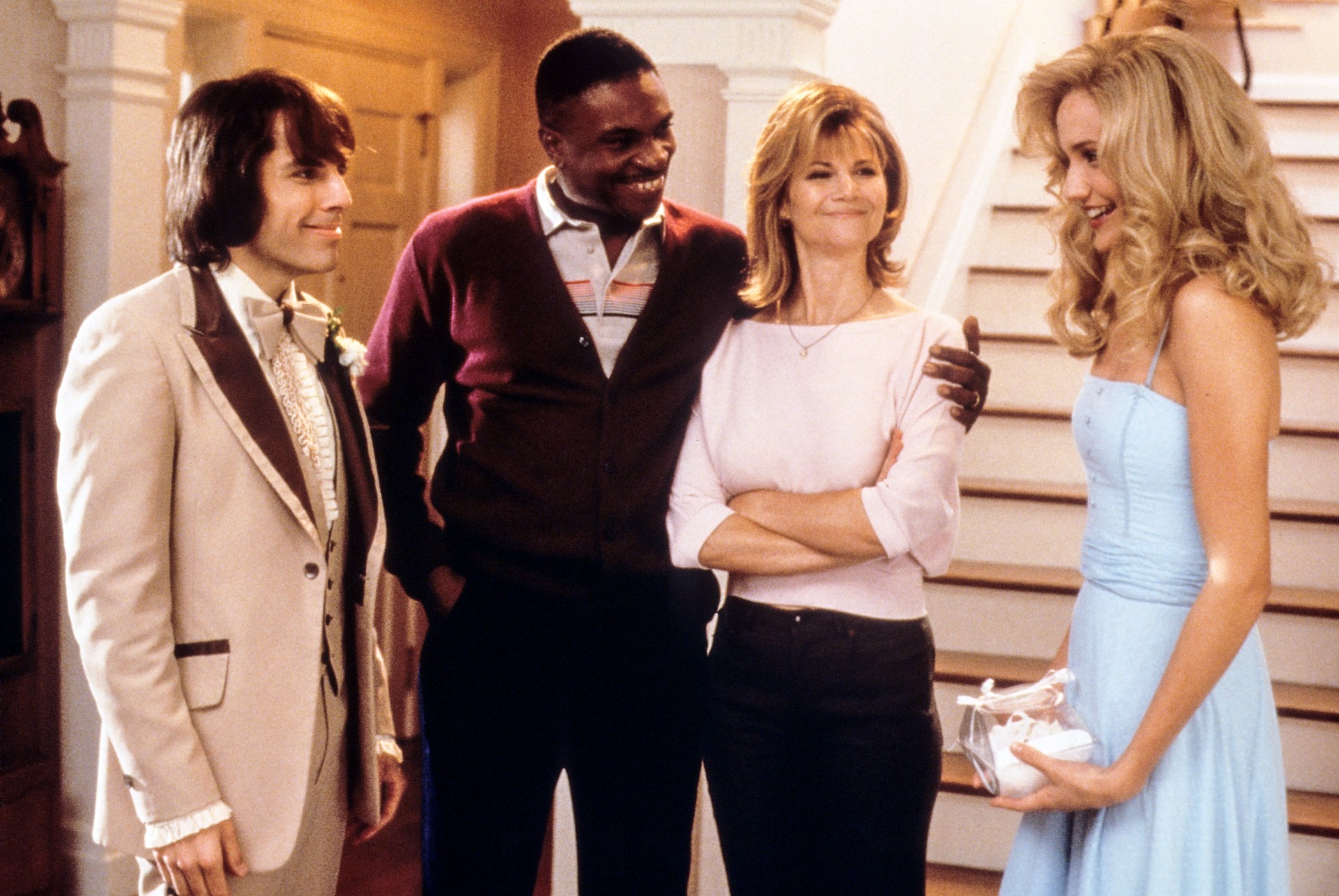 Ben Stiller, Keith David, Markie Post and Cameron Diaz in There's Something About Mary
