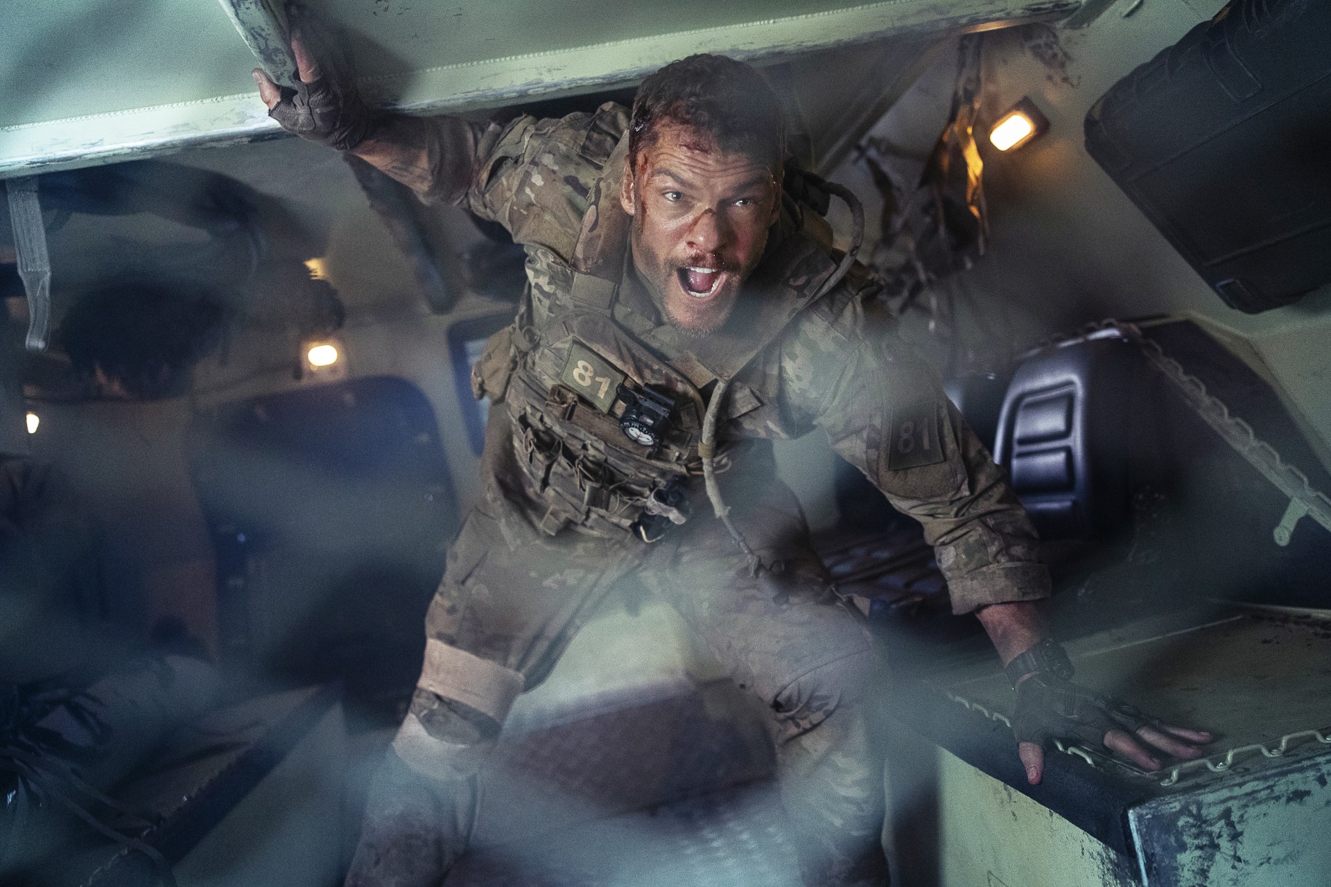 Alan Ritchson in War Machine