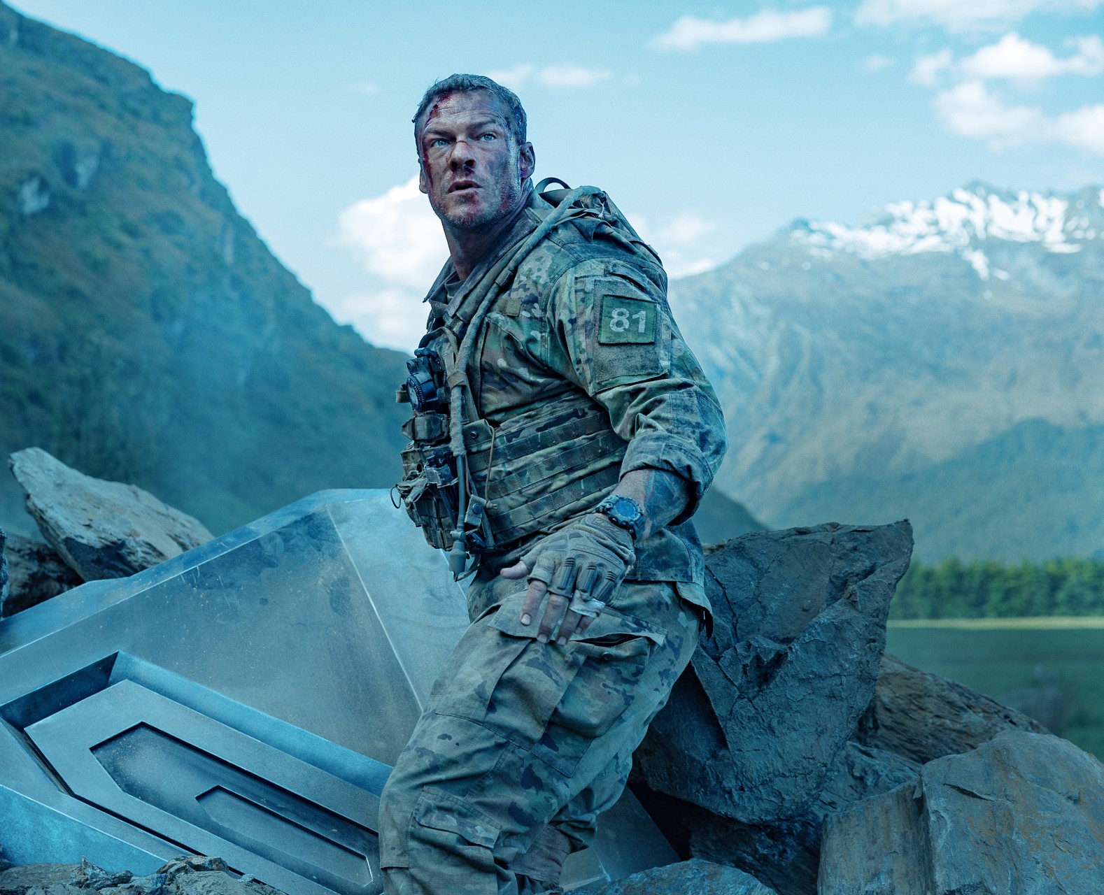 Alan Ritchson in War Machine