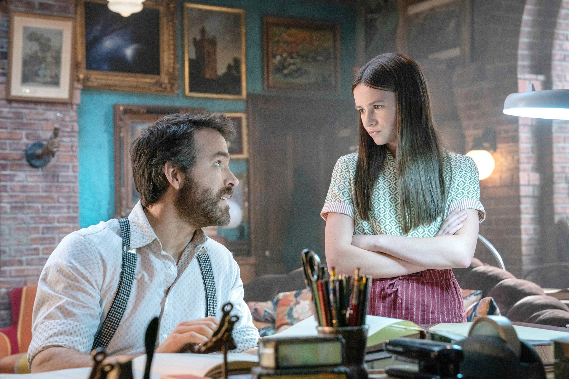 Ryan Reynolds and Cailey Fleming in IF