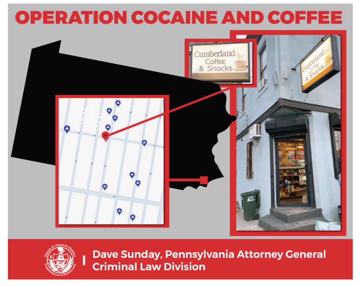 A graphic showing details of the takedown operation