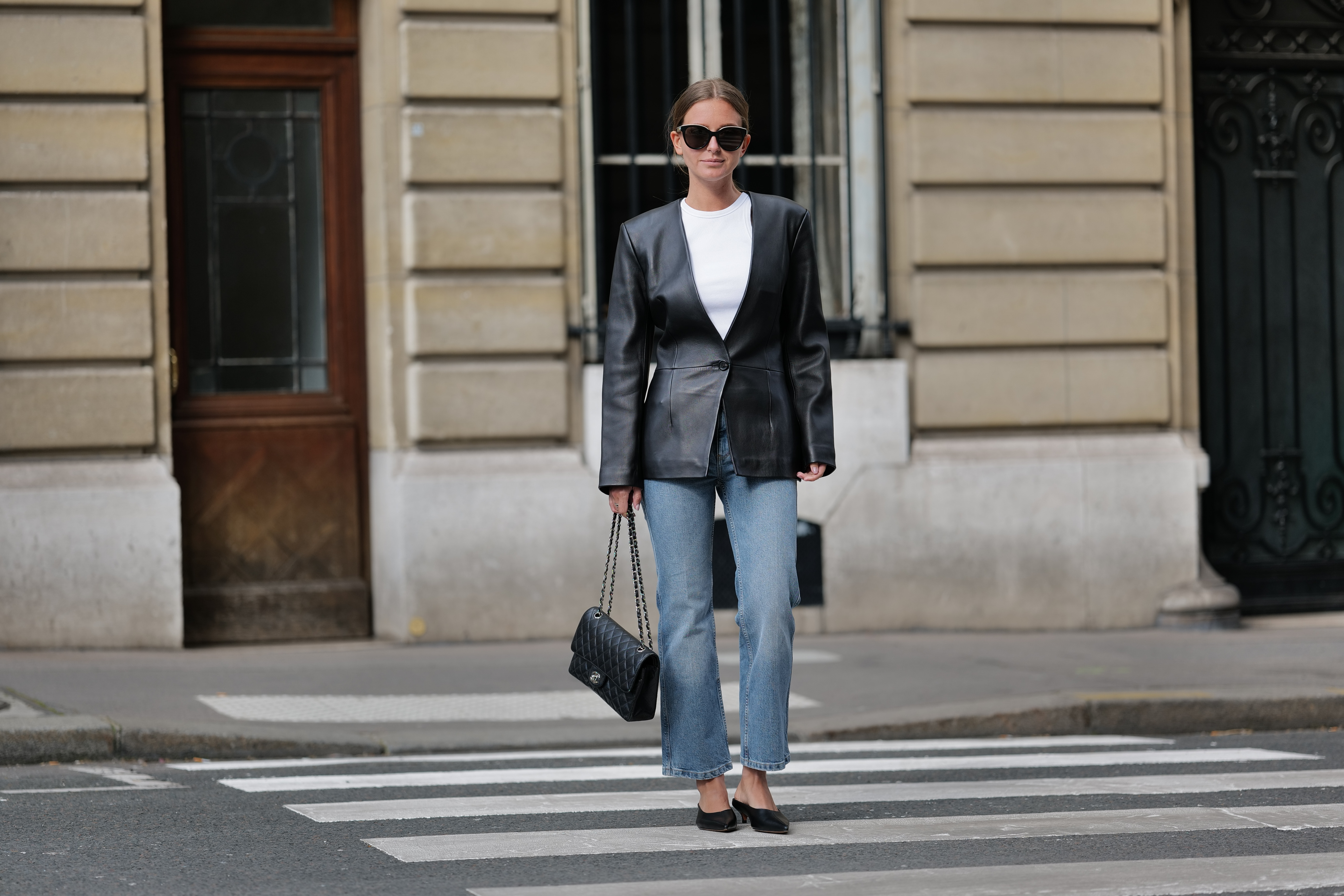 straight-leg jeans
