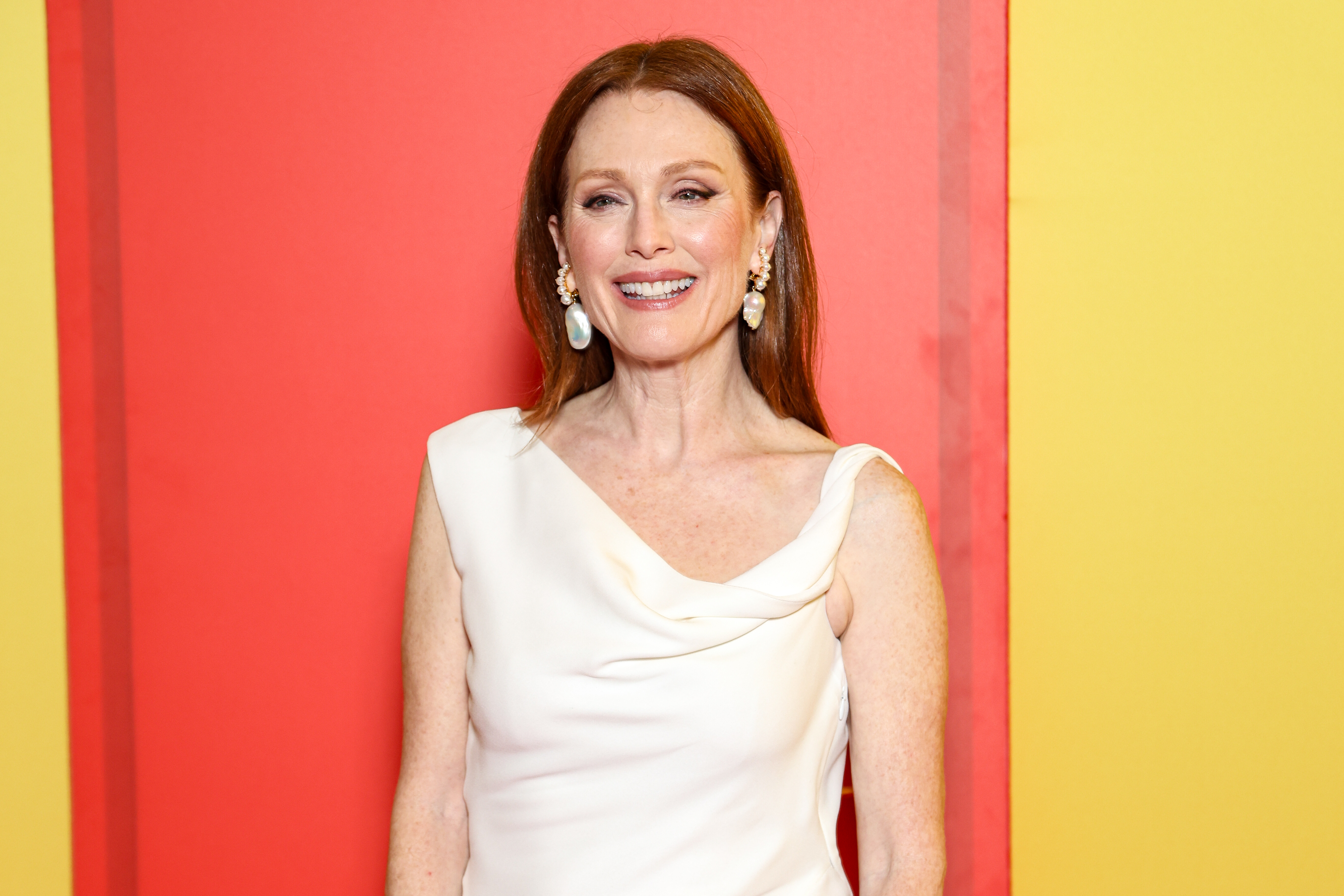 Julianne Moore attends the "The Room Next Door" Premiere at Pathe Palace on December 16, 2024 in Paris, France.