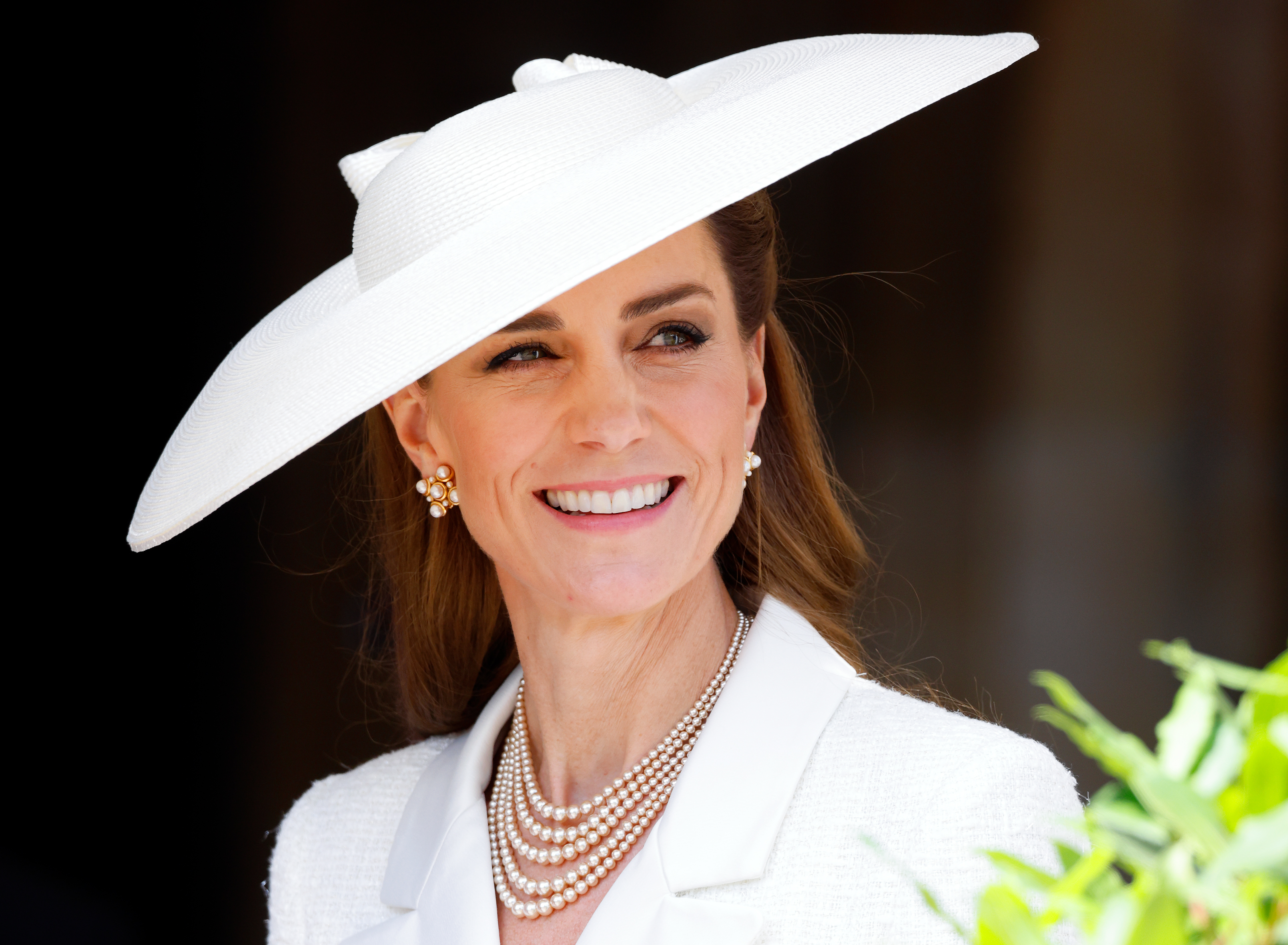 Catherine, Princess of Wales attends the Order of the Garter service at St. George's Chapel, Windsor Castle on June 16, 2025 in Windsor, England. The Most Noble Order of the Garter, founded by King Edward III in 1348, is the oldest and most senior Order of Chivalry in Britain.