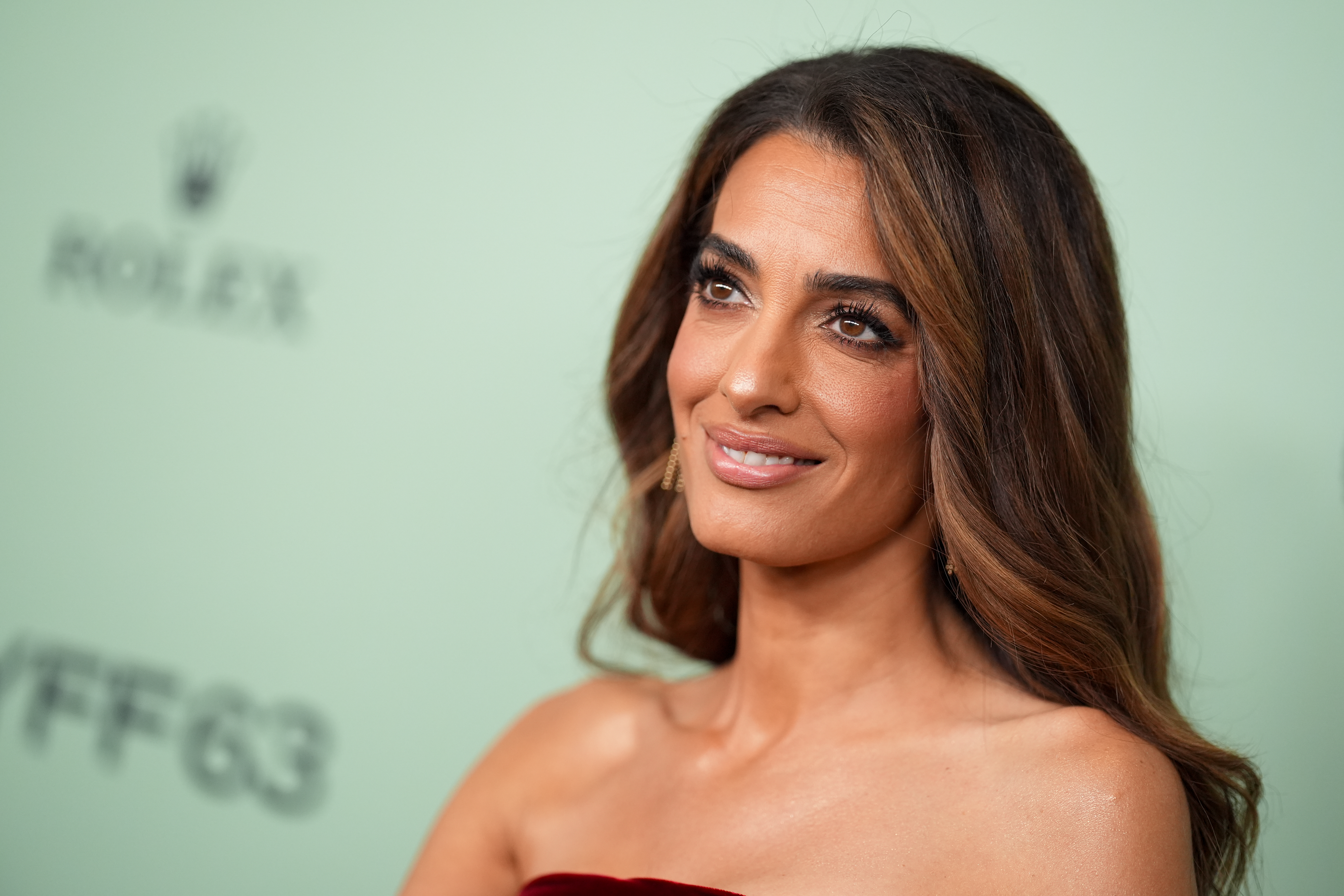Amal Clooney at the "Jay Kelly" premiere during the 63rd New York Film Festival at Alice Tully Hall on September 29, 2025 in New York, New York.
