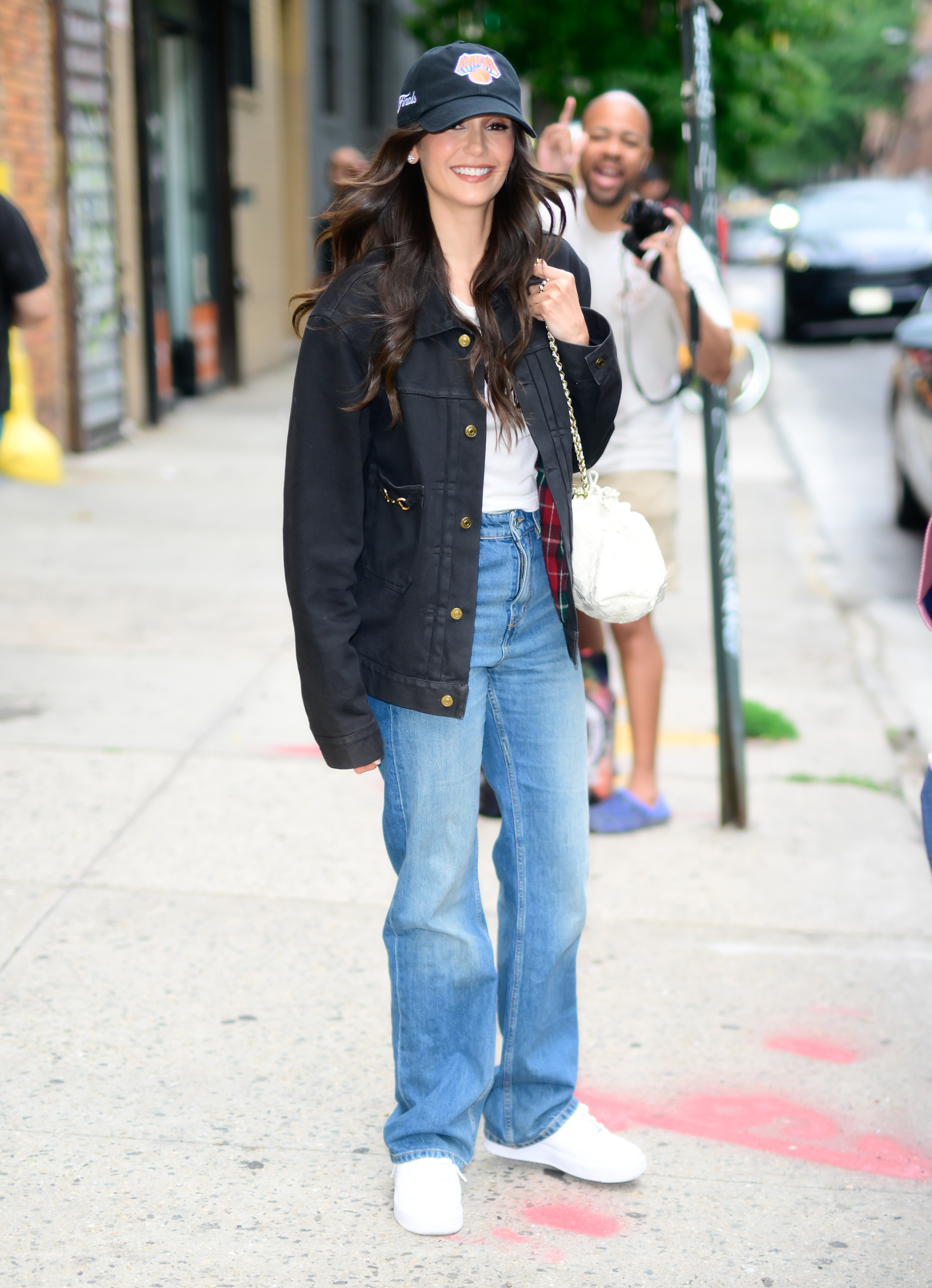 Nina Dobrev is seen on June 10, 2026 in New York City.