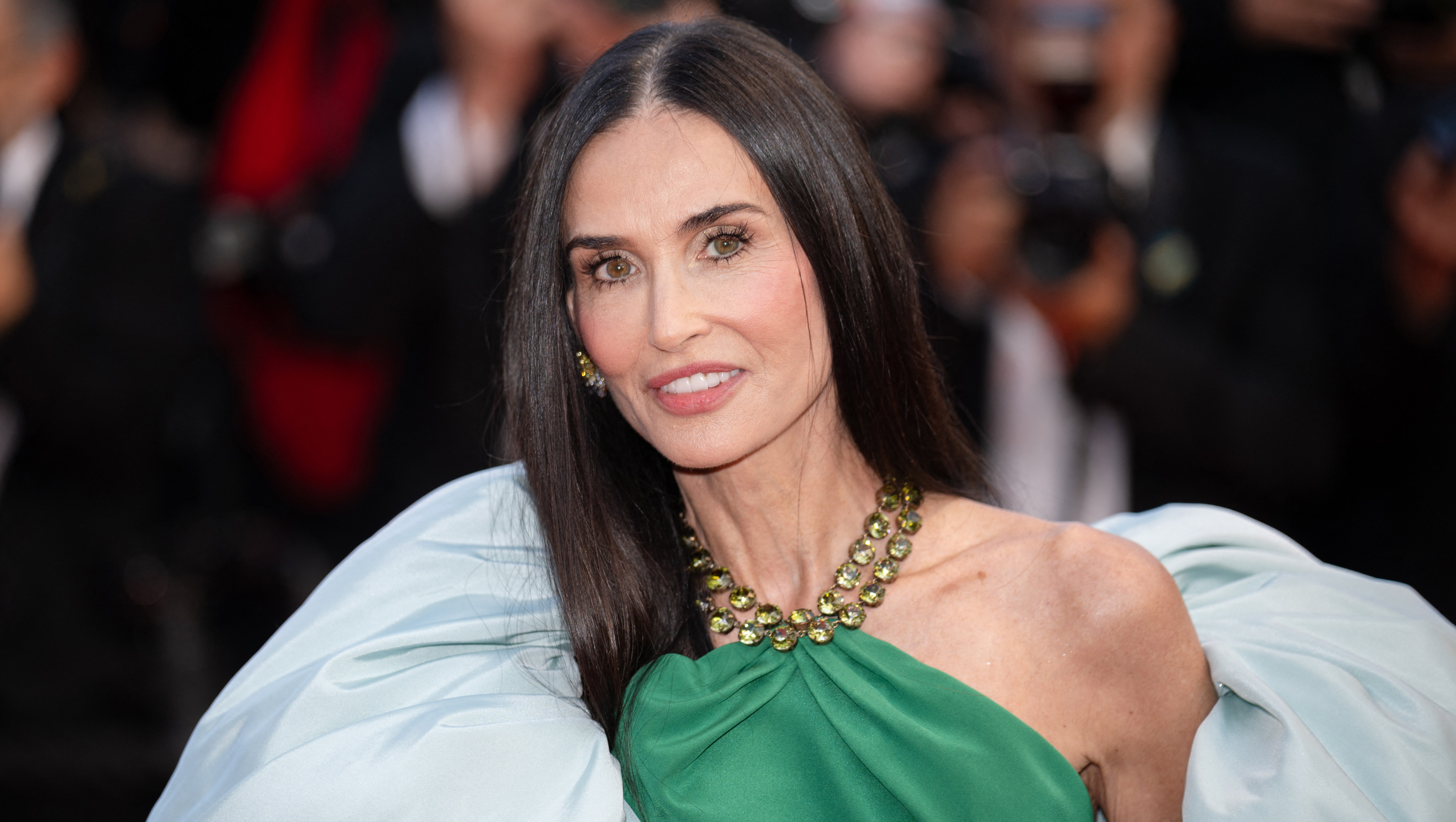 Jury Member Demi Moore attends the closing ceremony red carpet of the 79th Cannes Film Festival Cannes France 2026/05/23 (Photo by Laurent Hou / Hans Lucas / AFP via Getty Images)