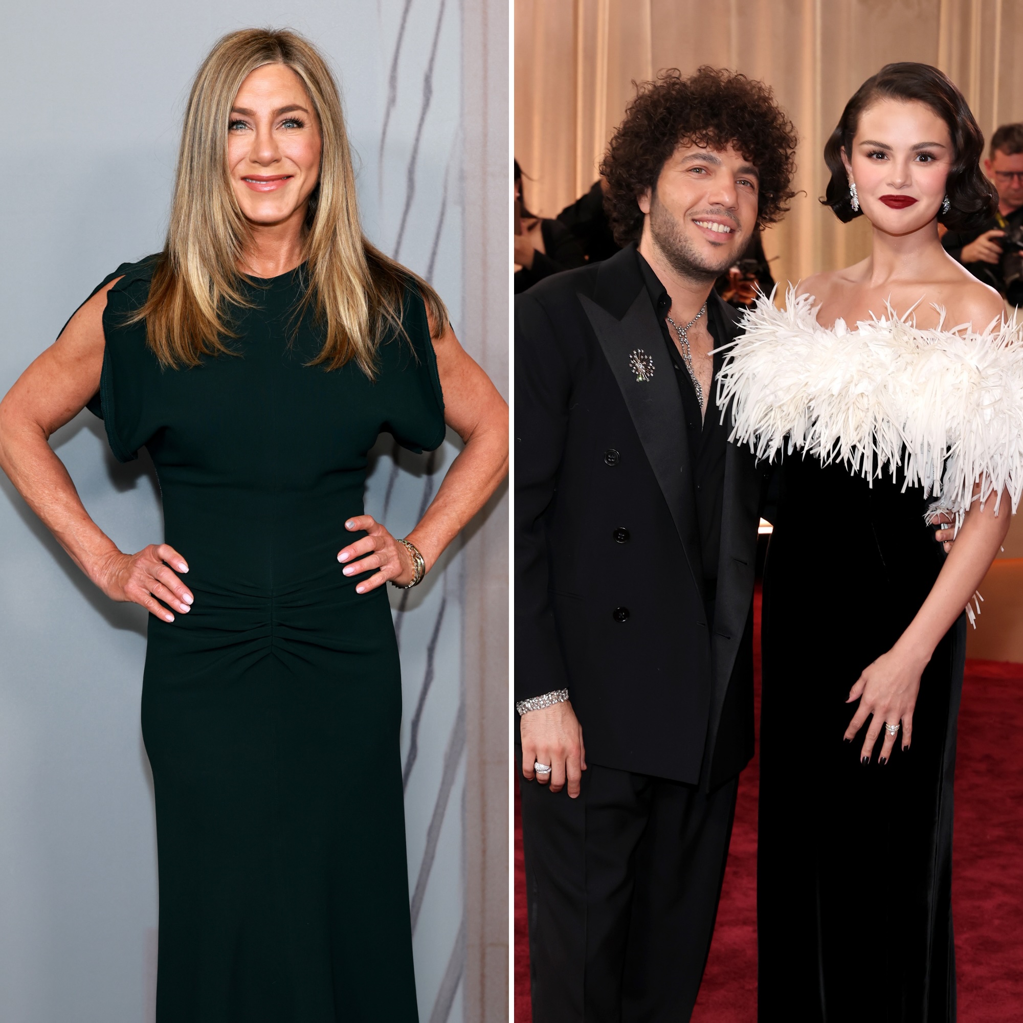 Jennifer Aniston Hilariously Does Benny Blanco's Hair While Selena Gomez Raids Her Closet