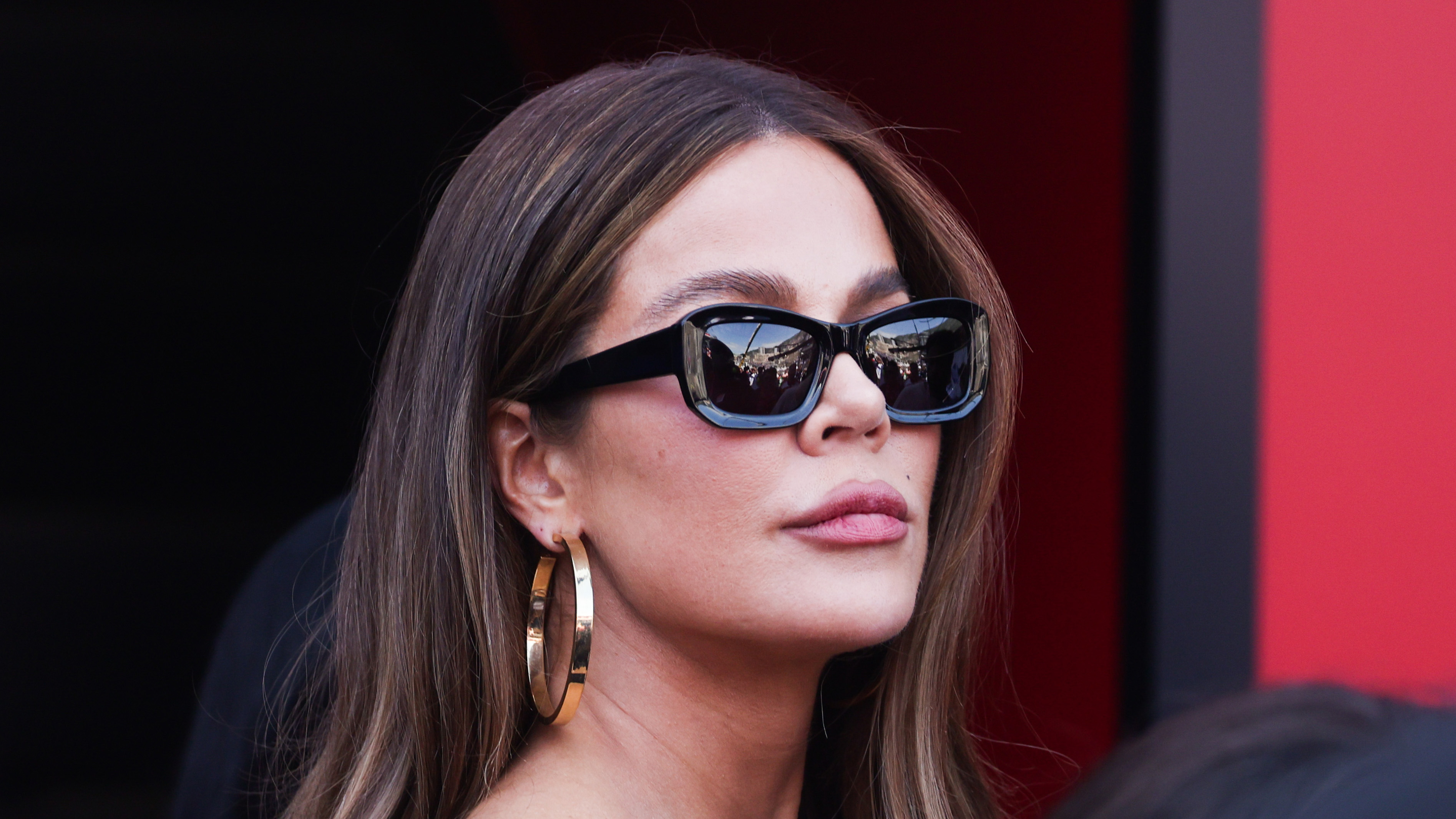 Khloe Kardashian in a pitlane prior to the qualifying session ahead of the Formula 1 Monaco Grand Prix at the Circuit de Monaco in Monte Carlo on June 6th, 2026. (Photo by Beata Zawrzel/NurPhoto via Getty Images)