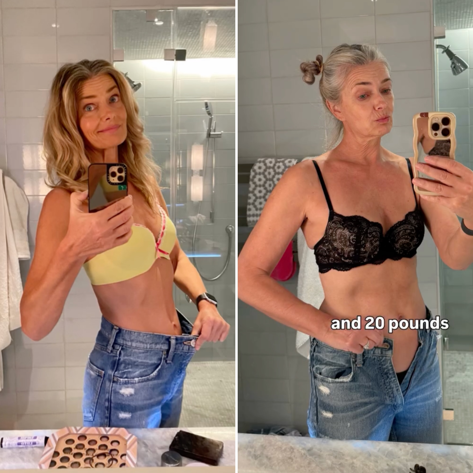Paulina Porizkova Tries on Same Jeans After Gaining 20 Lbs