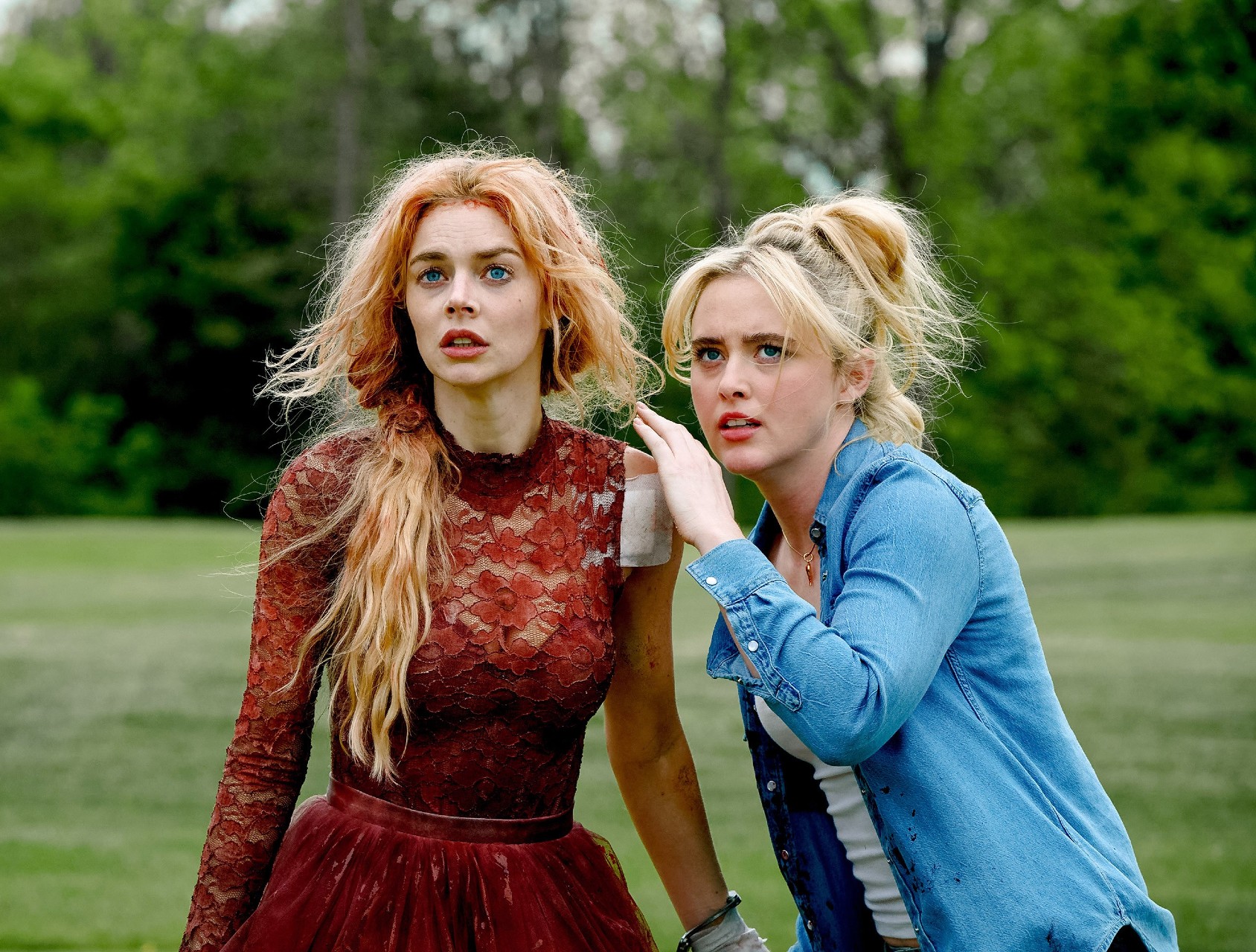 Samara Weaving, Kathryn Newton in Ready or Not 2
