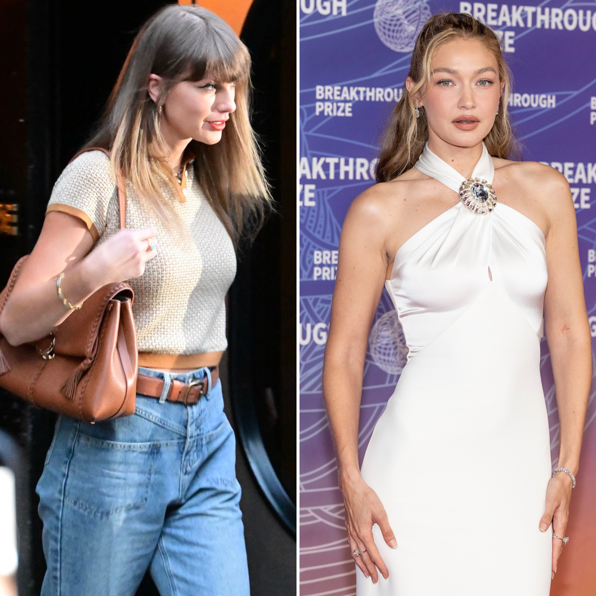 Taylor Swift Rocks BFF Gigi Hadid’s Cashmere Brand in NYC