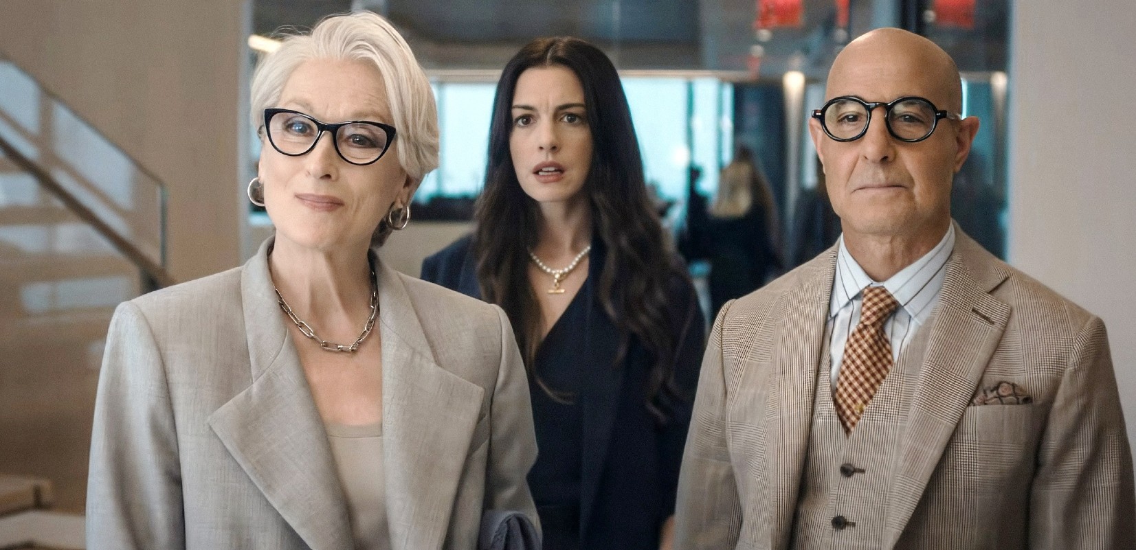 Meryl Streep, Anne Hathaway, Stanley Tucci in The Devil Wears Prada 2