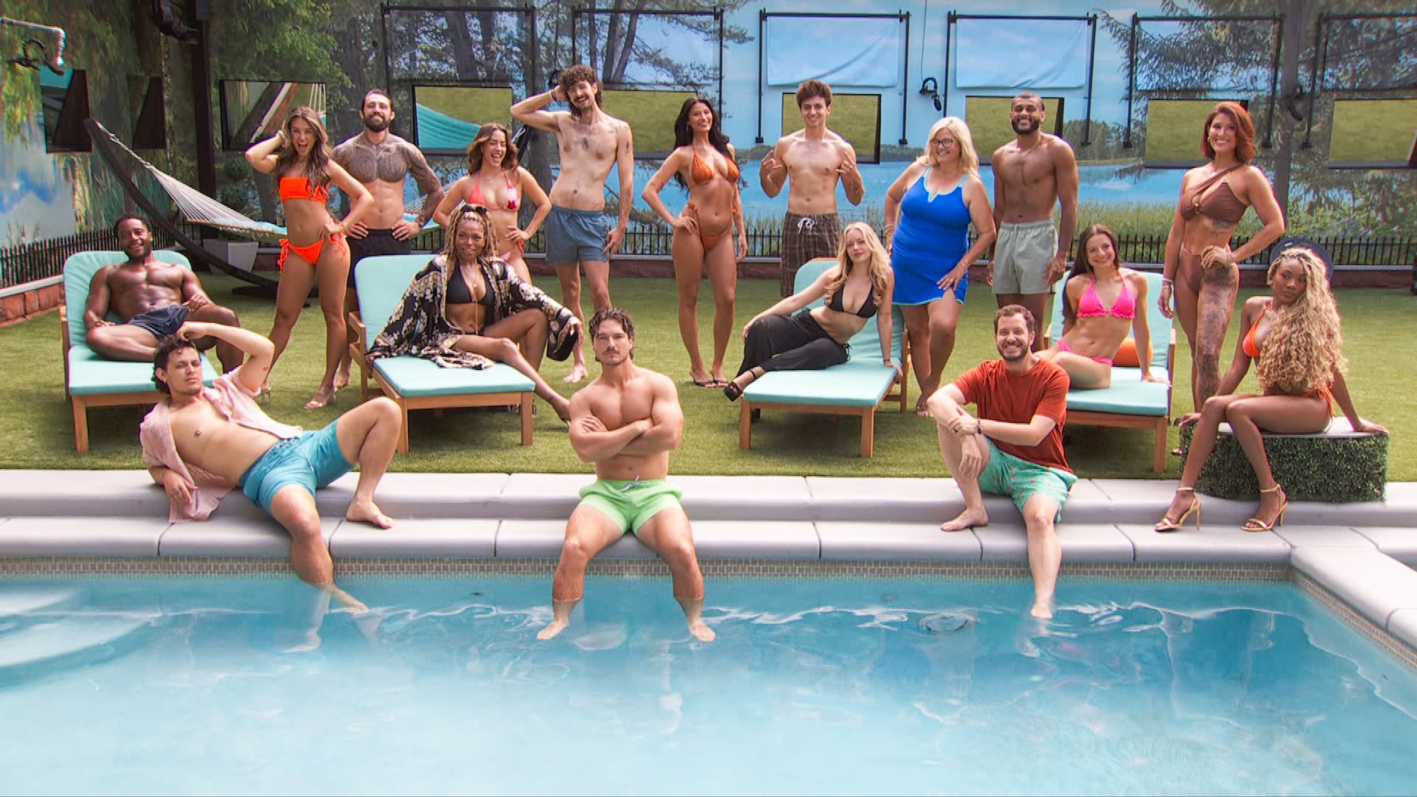 ‘Big Brother 28’ Cast Shows Some Skin Chilling by the Pool in Annual Backyard Group Photos