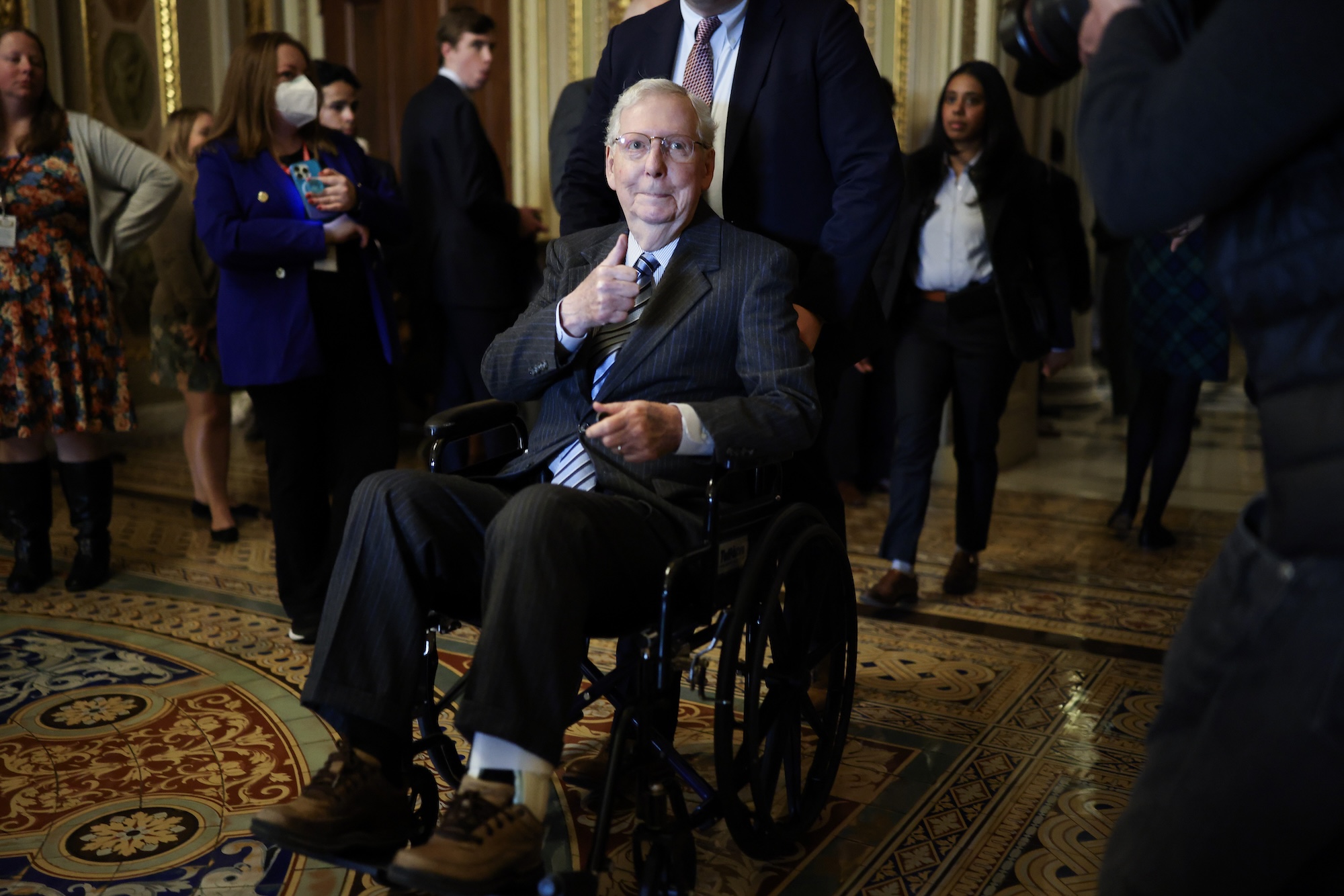 Mitch McConnell Releases New Photo, Not 'Medically Cleared' to Leave Rehab and Return to Senate