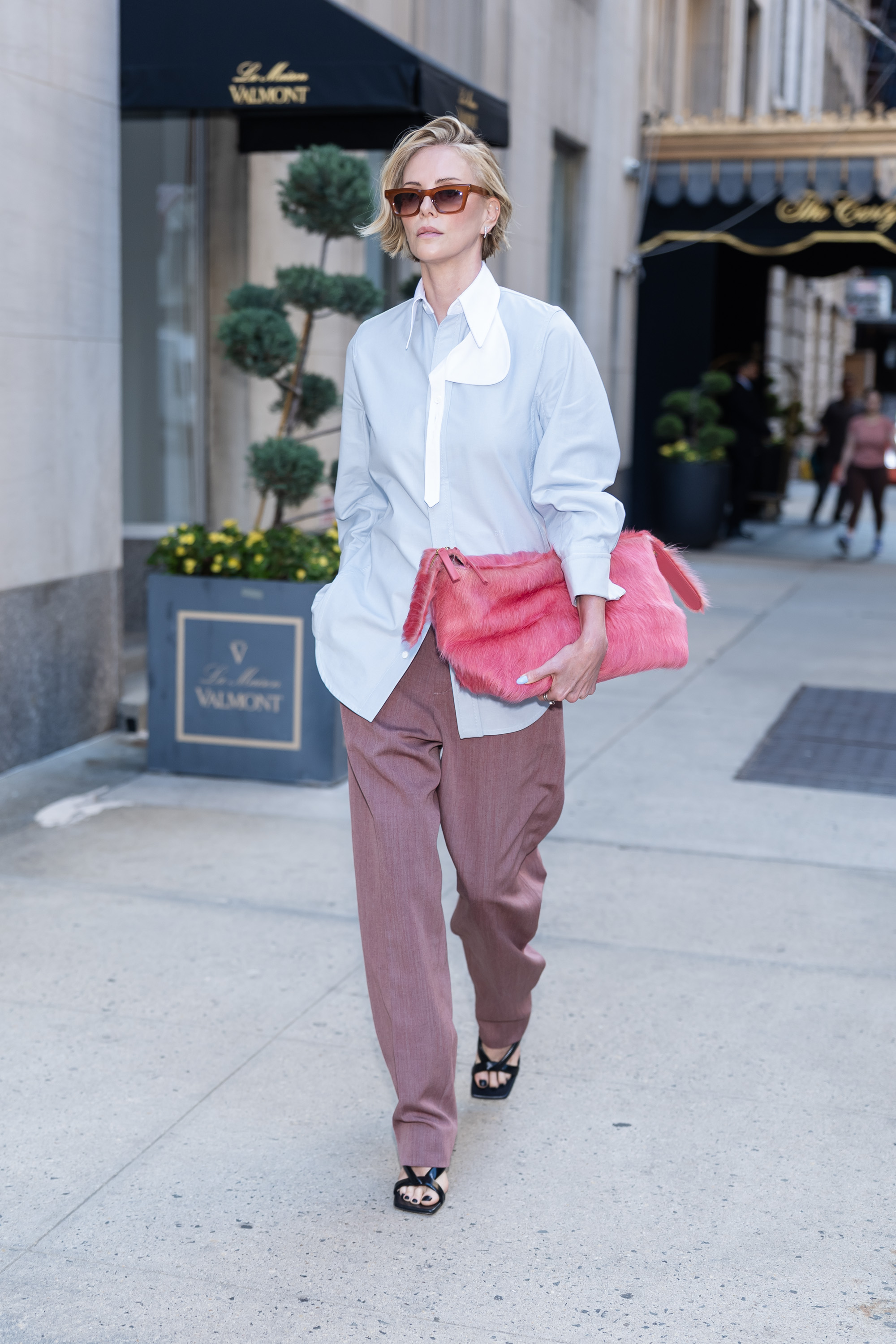 Charlize Theron is seen in the Upper East Side on July 13, 2026 in New York City.