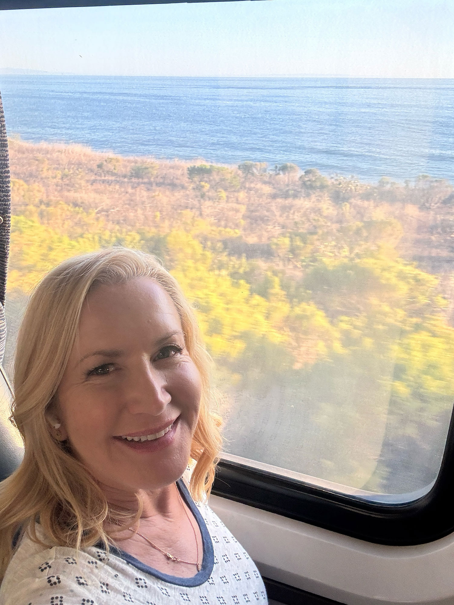 Angela Kinsey They Travel by Train Just Like Us