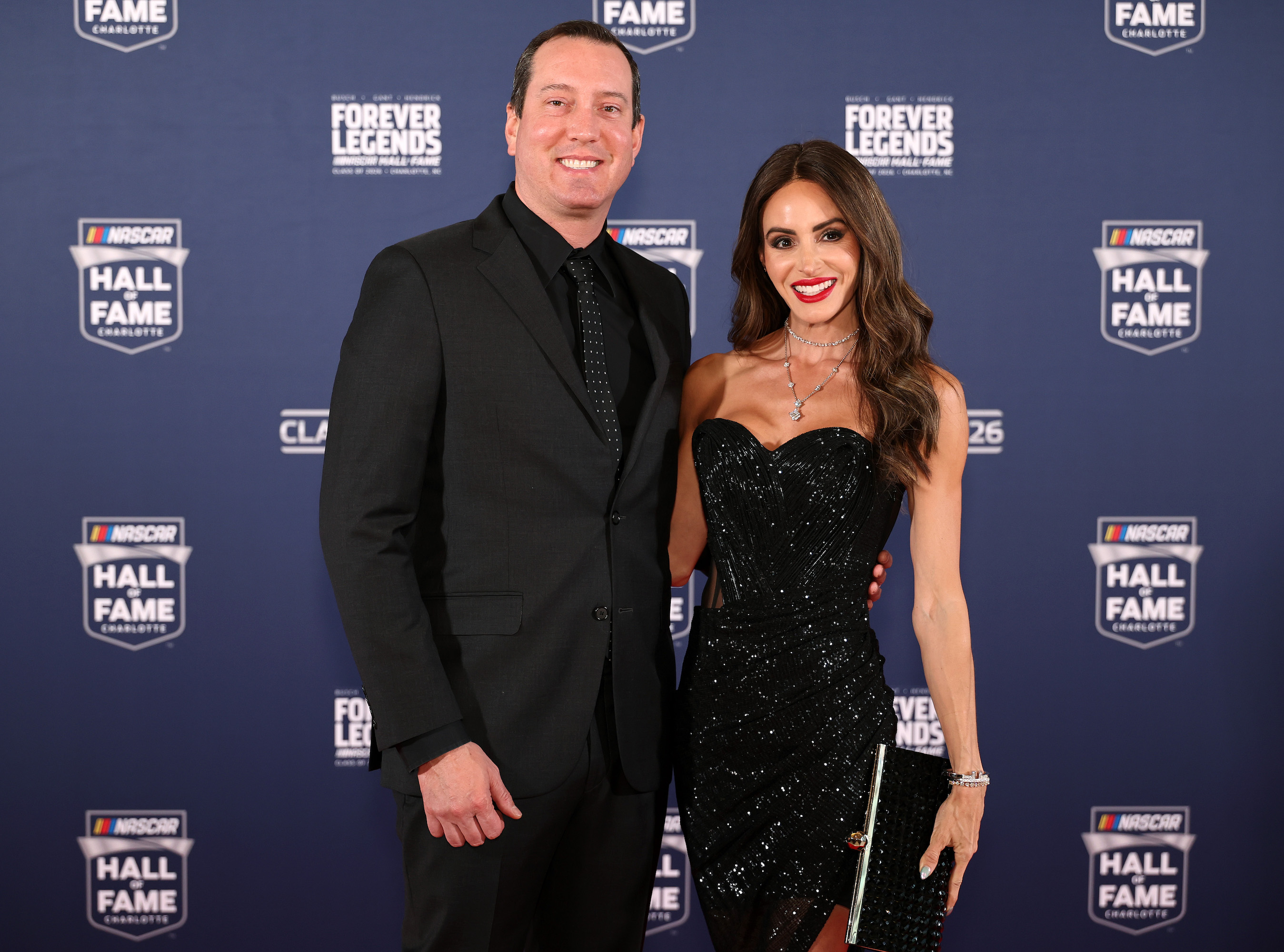 Kyle Buschs Widow Samantha and Son Brexton Honor Late NASCAR Driver