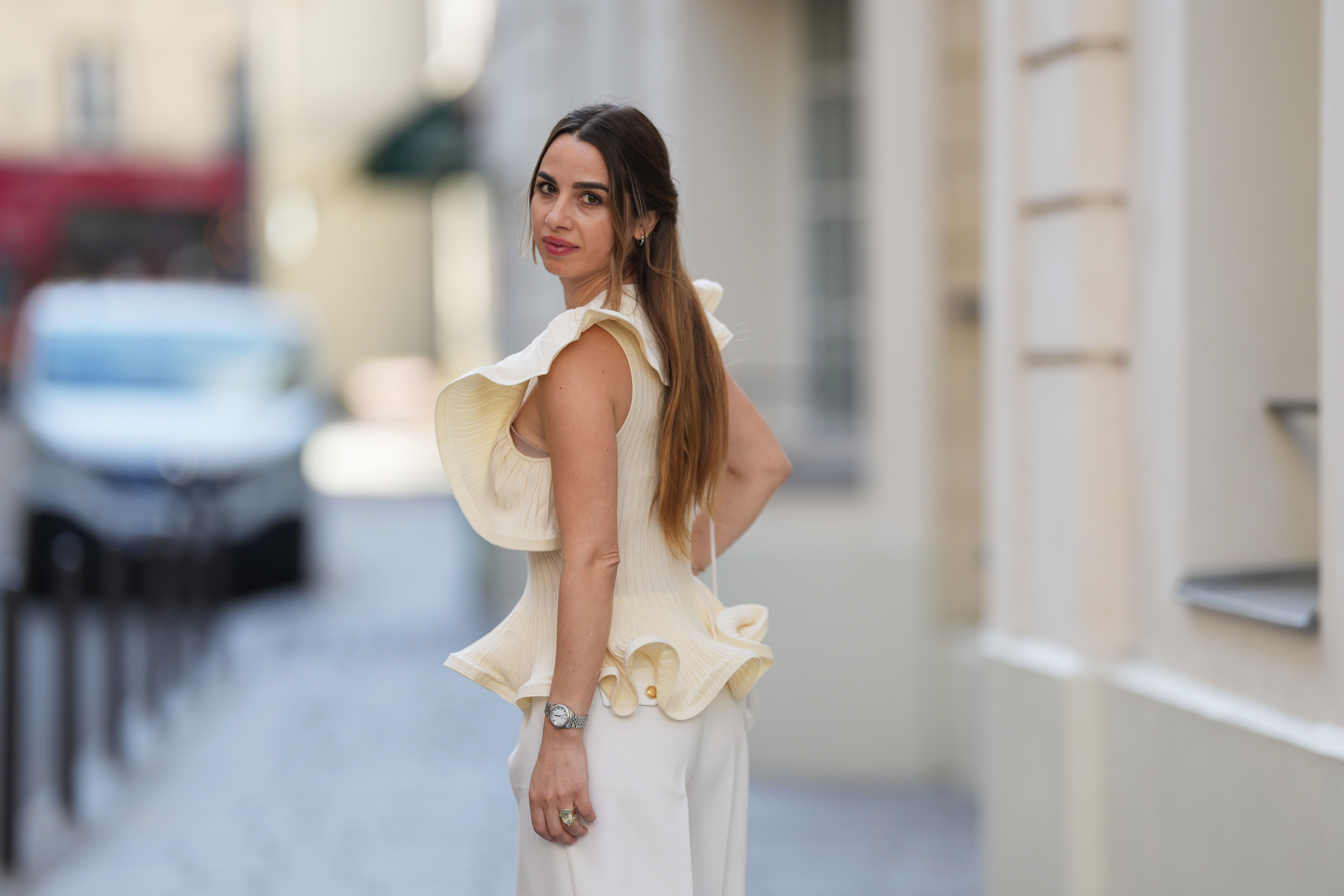 cinched waist top