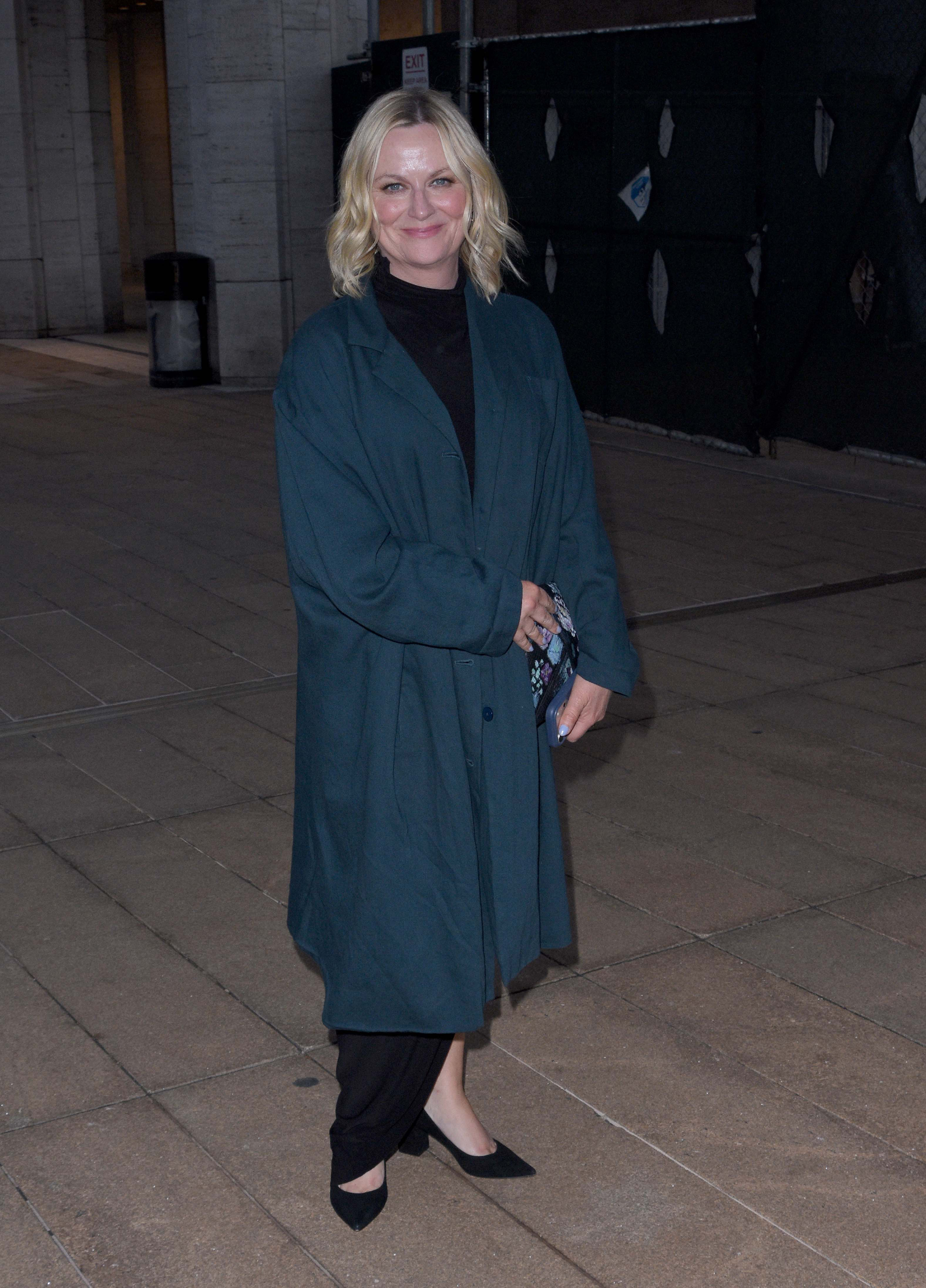 Amy Poehler is seen on October 19, 2026 in New York City.
