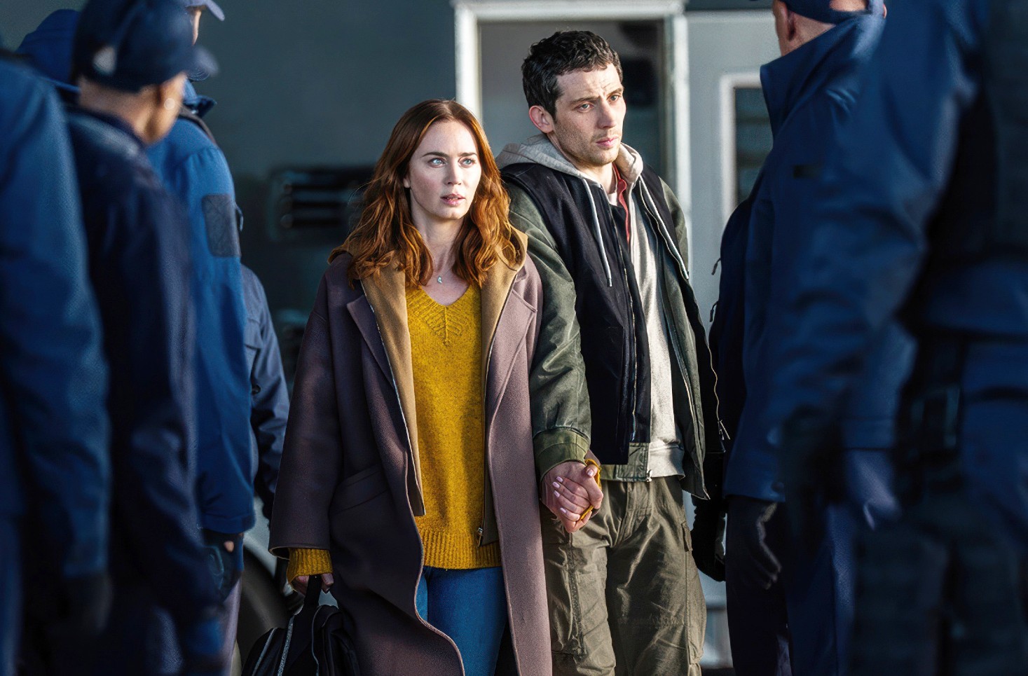 Emily Blunt and Josh O'Connor in Disclosure Day