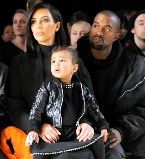 Kim Kardashian, North West and Kanye West