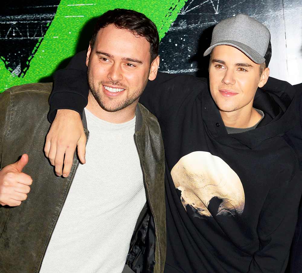 Scooter Braun and Justin Bieber