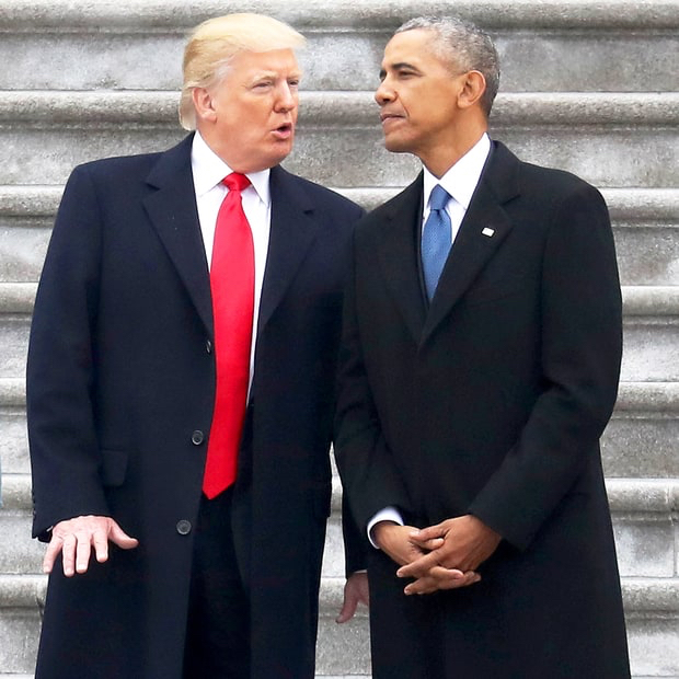 Donald Trump and Barack Obama