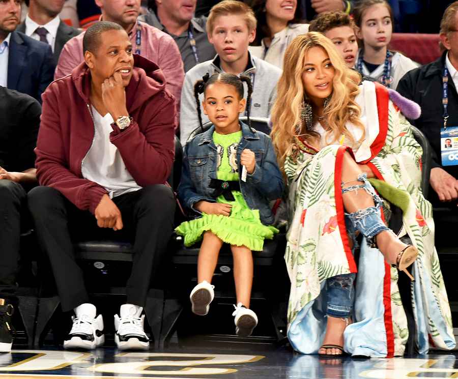 Jay Z, Blue Ivy and Beyonce