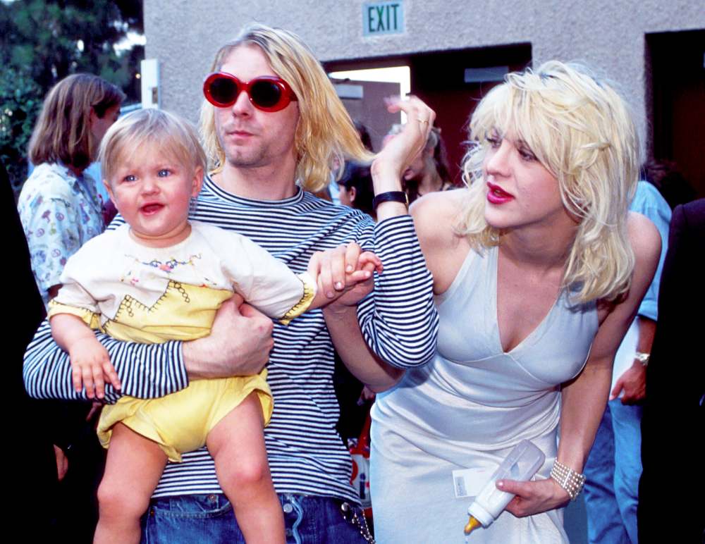 Frances Bean Cobain, Kurt Cobain and Courtney Love