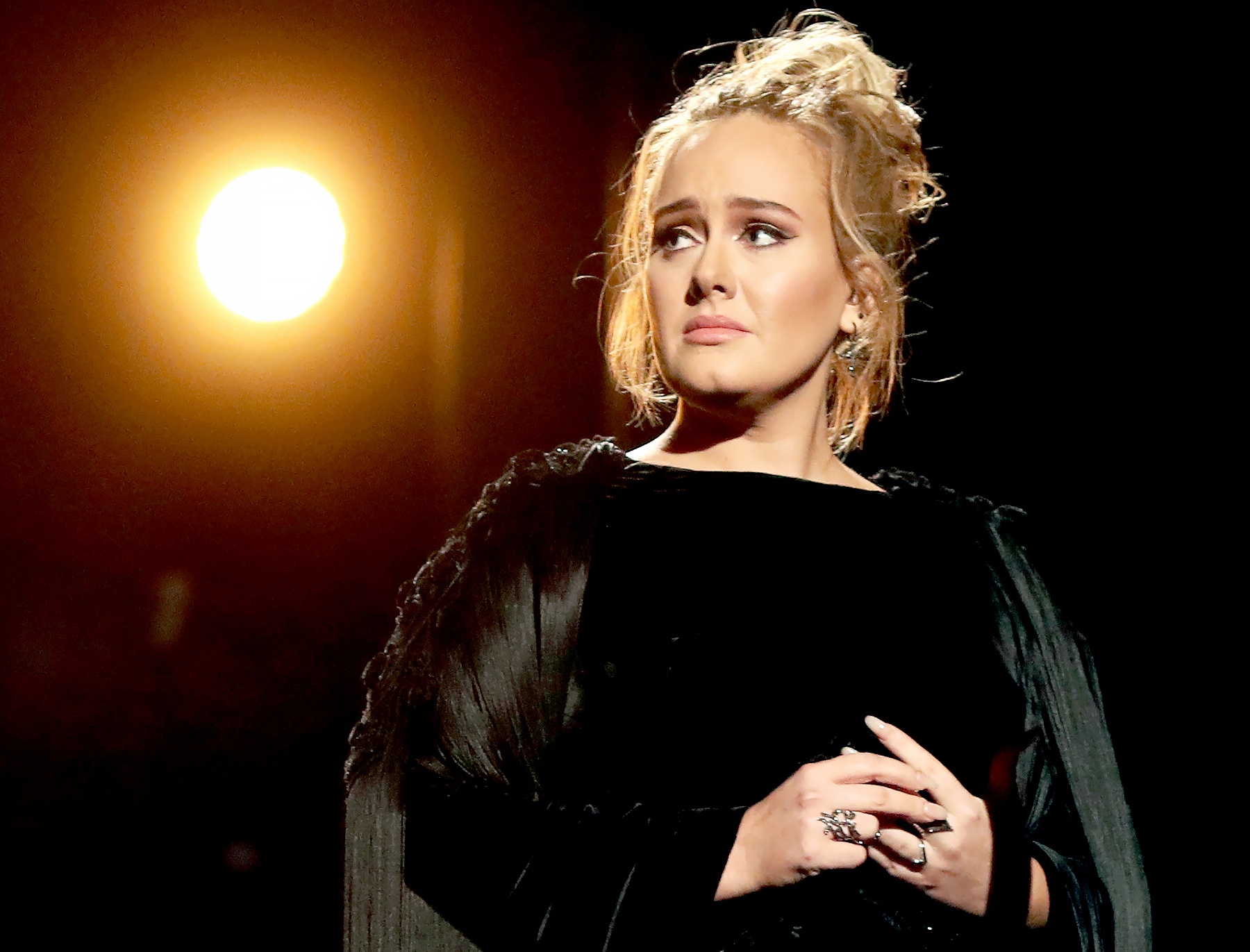 Adele during The 59th GRAMMY Awards at STAPLES Center on February 12, 2017 in Los Angeles, California.