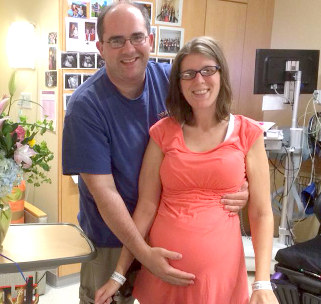 Amanda Bernier and her husband