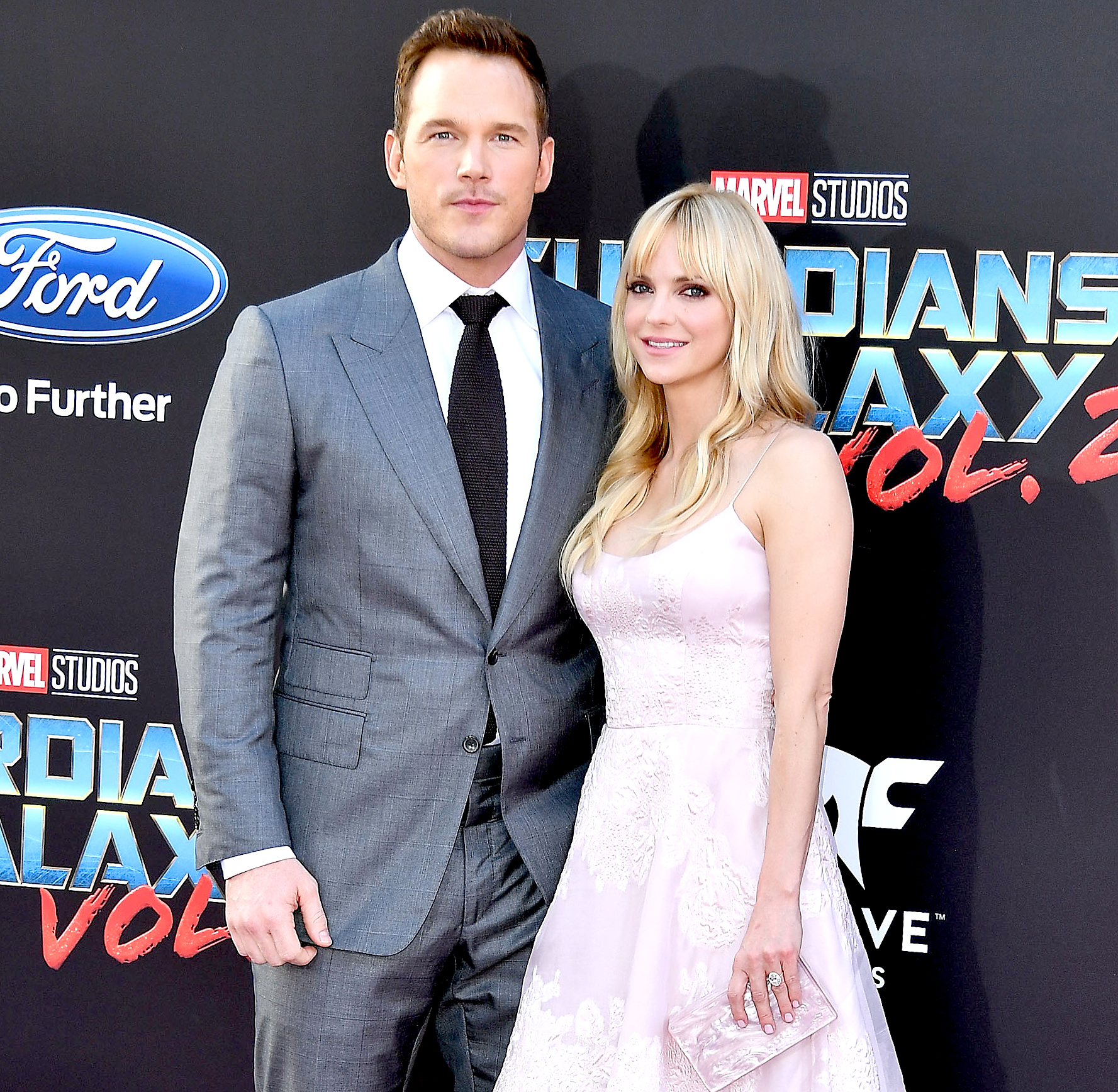 Chris Pratt and Anna Faris arrives at the Premiere Of Disney And Marvel's "Guardians Of The Galaxy Vol. 2" at Dolby Theatre on April 19, 2017 in Hollywood, California.