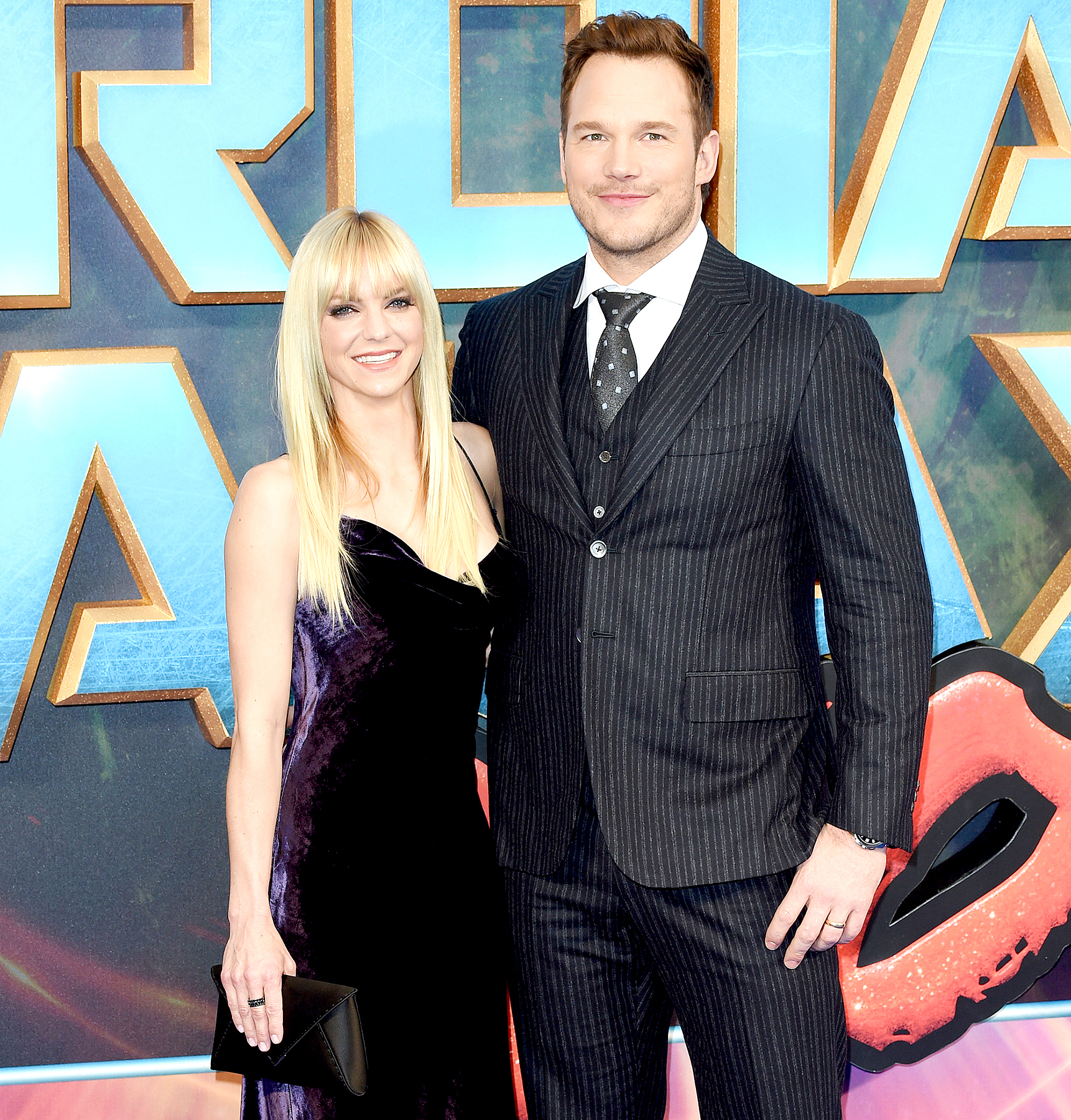 Chris Pratt and Anna Faris attend the UK screening of "Guardians of the Galaxy Vol. 2" at Eventim Apollo on April 24, 2017 in London, United Kingdom.