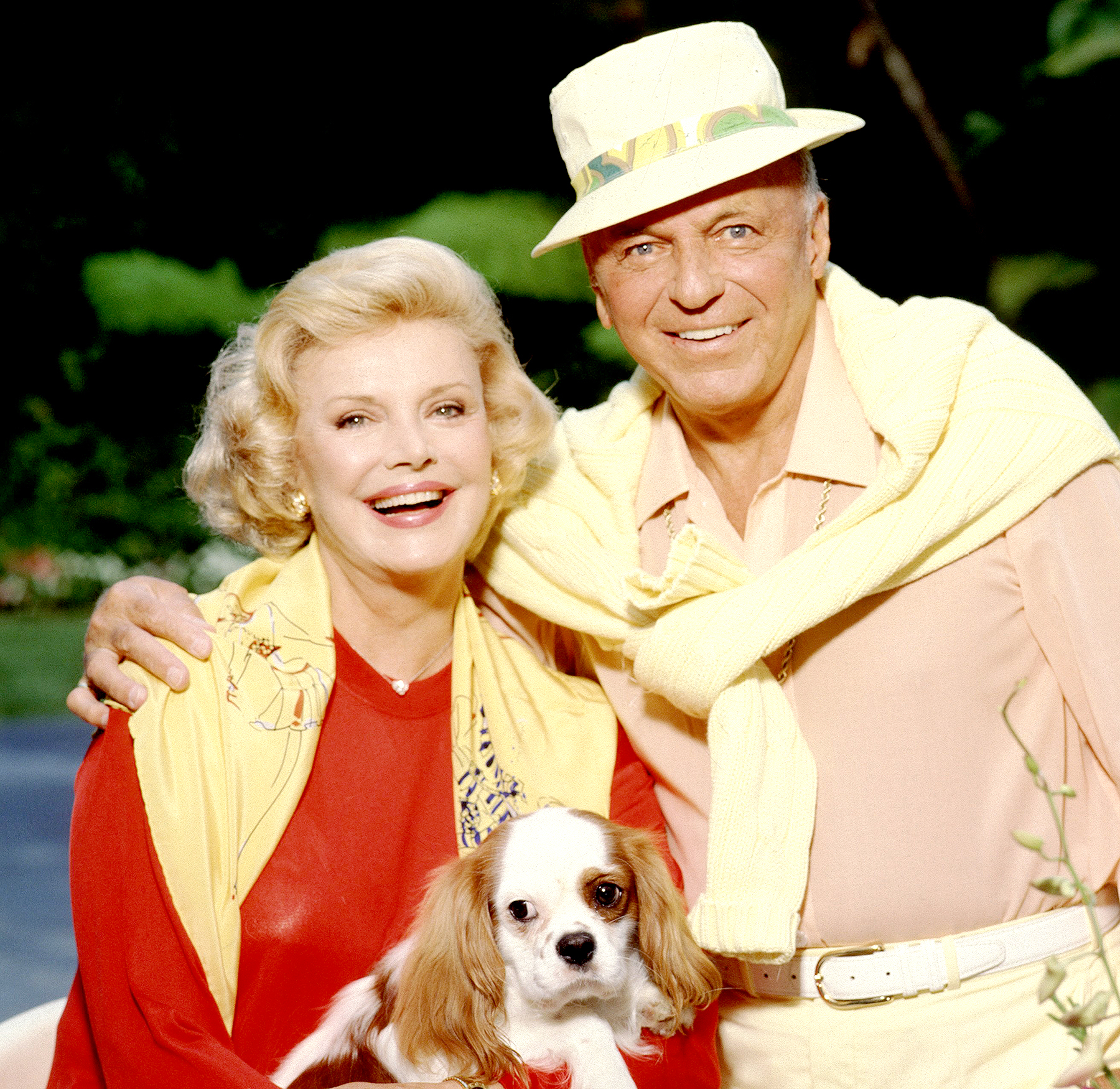 Frank Sinatra and Barbara Sinatra pose for a portrait in Los Angeles in 1990.