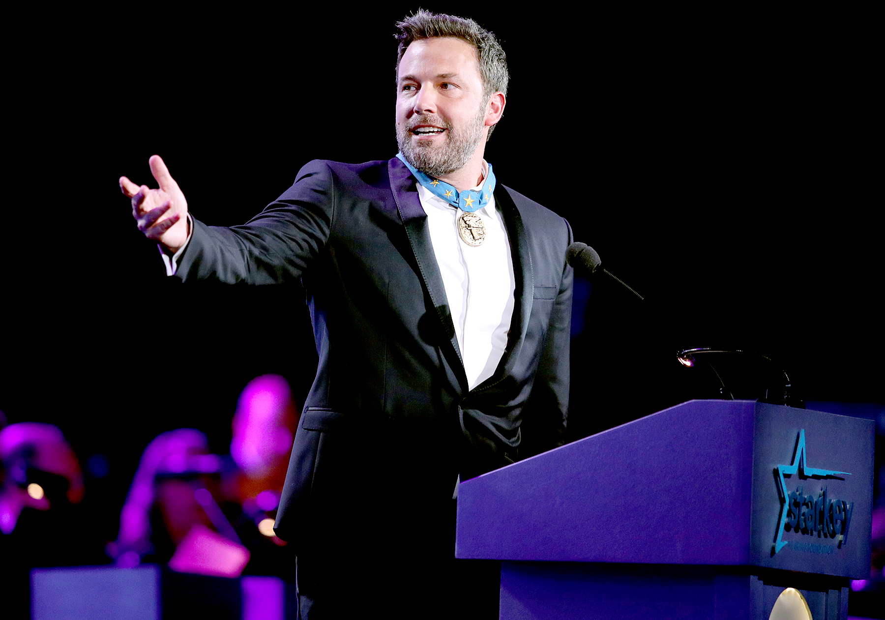 Ben Affleck speaks on stage at the 2017 Starkey Hearing Foundation So the World May Hear Awards Gala at the Saint Paul RiverCentre on July 16, 2017 in St. Paul, Minnesota.