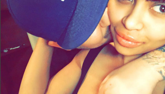 Rob Kardashian kisses Blac Chyna on Valentine's Day.