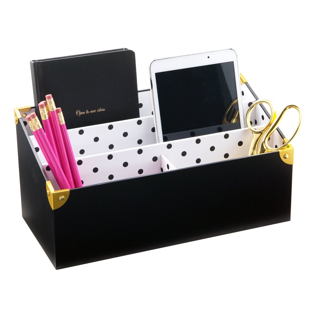 Black Dot Desk Organizer