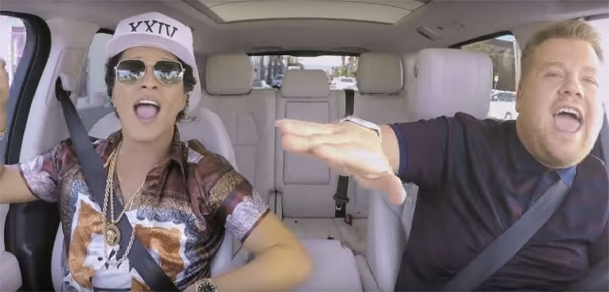 Bruno Mars, James Corden