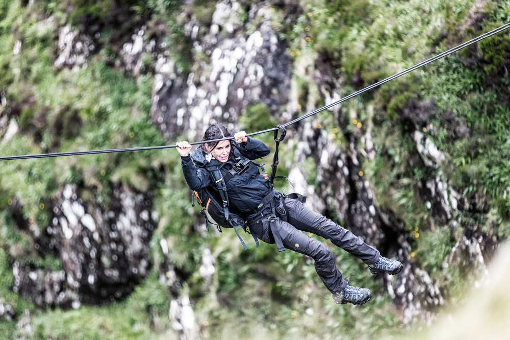 Courteney Cox Running Wild With Bear Grylls