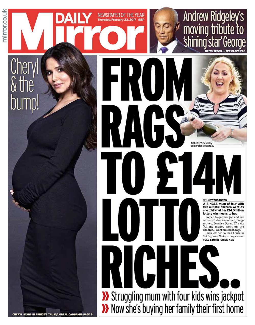 Cheryl Cole Daily Mirror