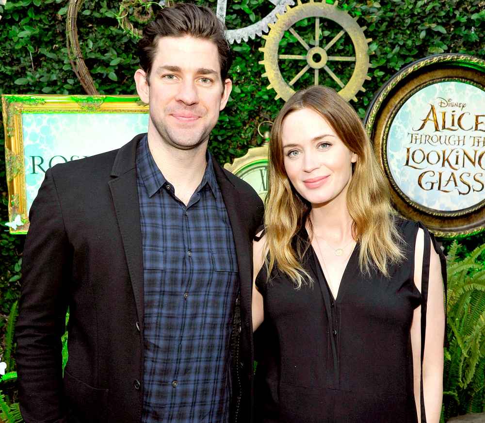 John Krasinski and Emily Blunt attend Disney's Alice Through the Looking Glass event on May 12, 2016 at Roseark in Los Angeles California.