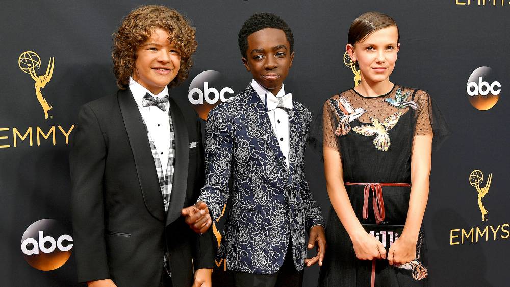 Gaten Matarazzo, Caleb McLaughlin and Millie Bobby Brown