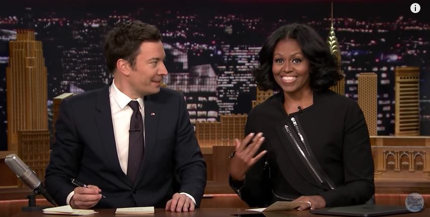 Jimmy Fallon and Michelle Obama