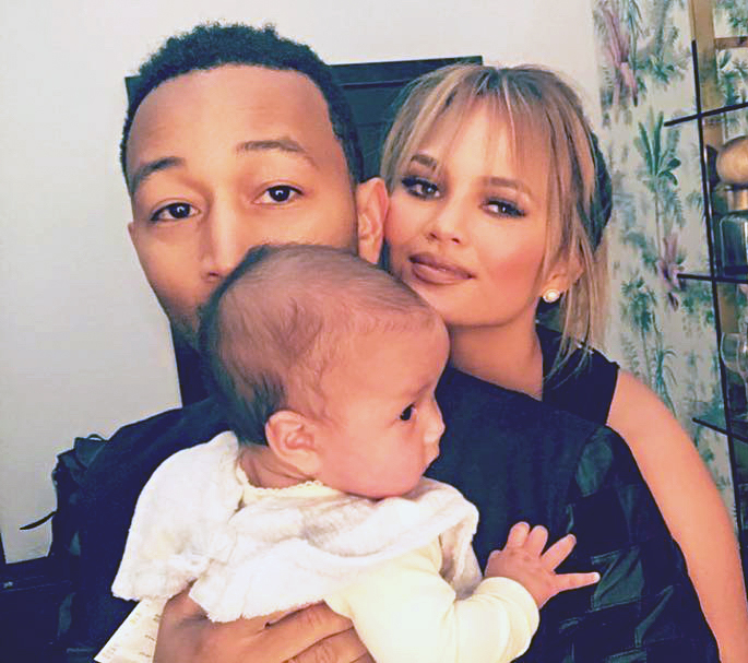 John Legend, Luna and Chrissy Teigen