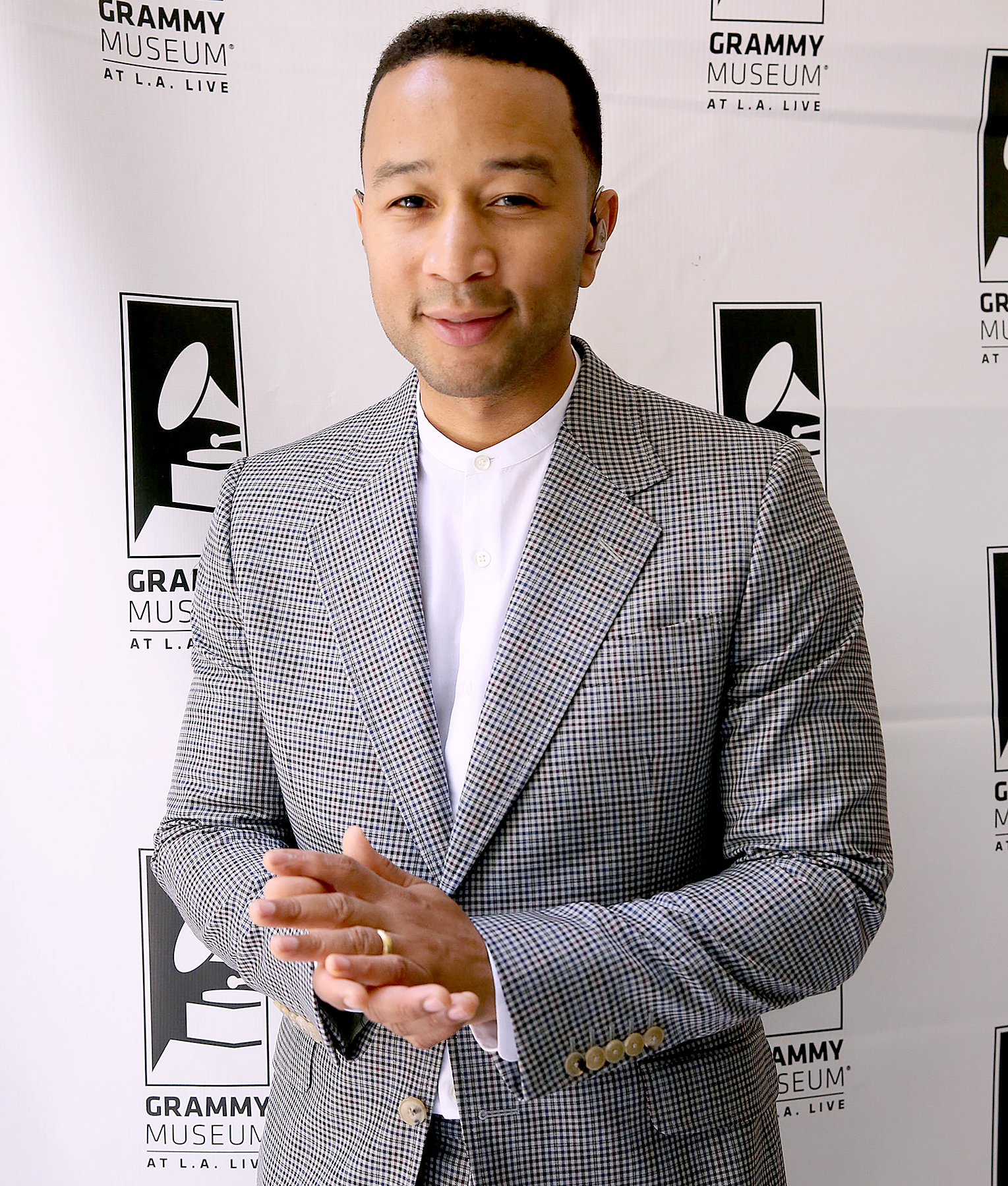 John Legend backstage at the 2016 Jane Ortner Education Award Luncheon on April 4, 2016 in Beverly Hills, California.