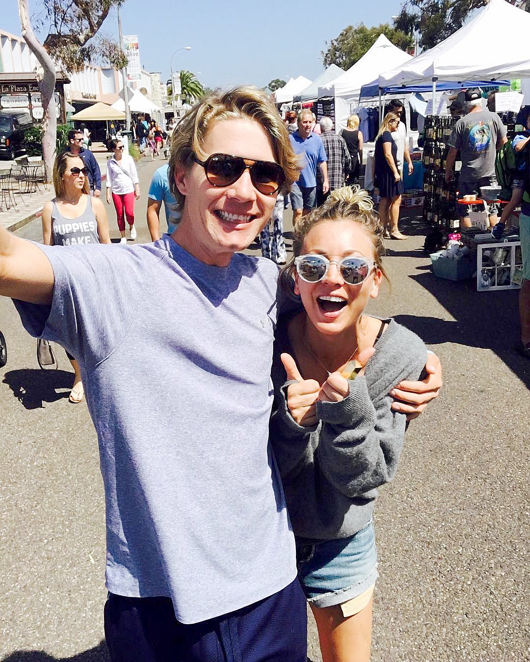 Kaley Cuoco and Karl