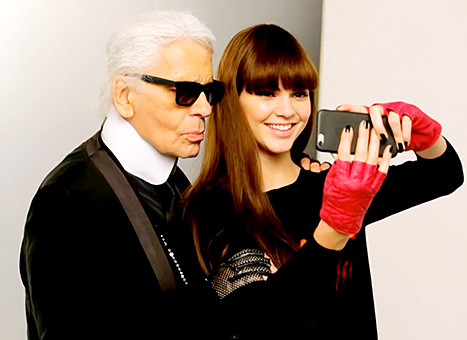 Karl Lagerfeld and Kendall Jenner