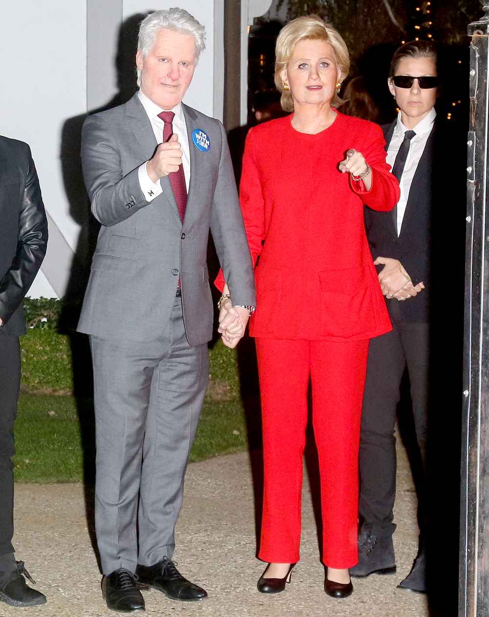 Katy Perry (in red) is seen at Kate Hudson's annual Halloween party on October 28, 2016 in Los Angeles, California.